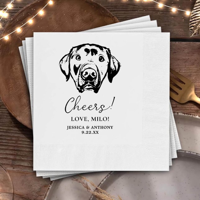 Labrador Hund Personlig Cheers Napkins Pappersservett (Skapare uppladdad)
