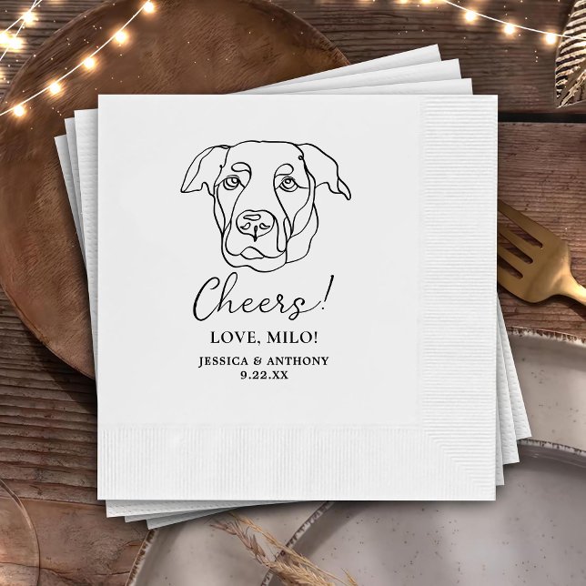 Labrador Hund Personlig Cheers Napkins Pappersservett (Skapare uppladdad)