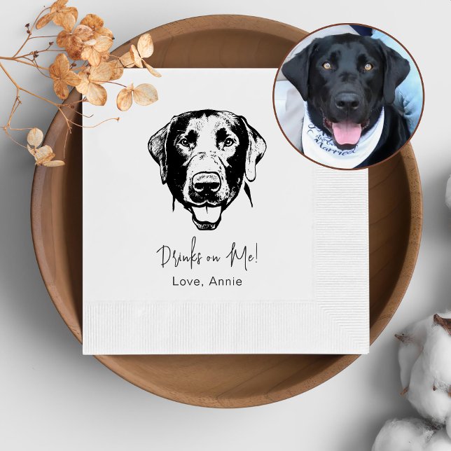 Labrador Hund Personlig dricker på mig Pappersservett (Skapare uppladdad)
