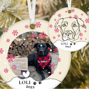 Labrador Hund Personlig Hand Teckning Ceramic Julgransprydnad Keramik
