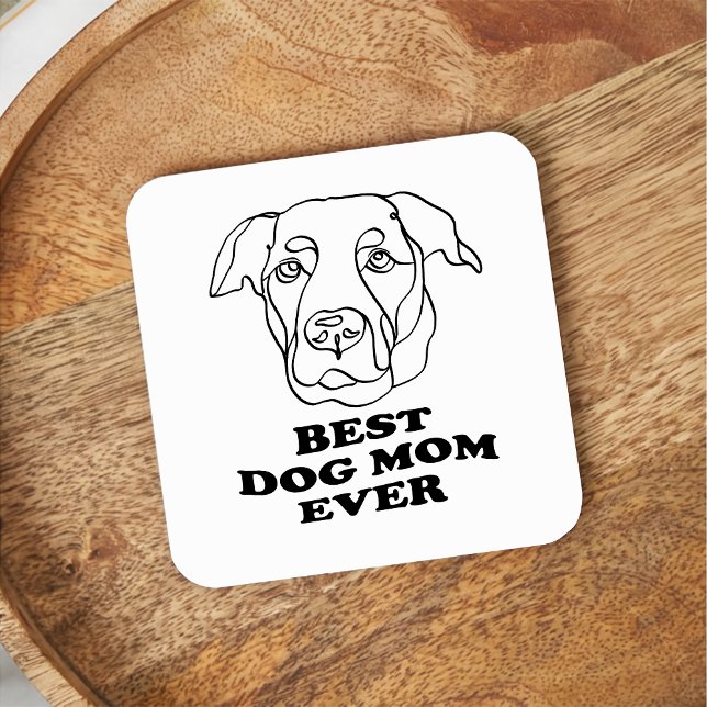 Labrador Hund Personlig Hand Teckning Underlägg Papper Kvadrat (Skapare uppladdad)