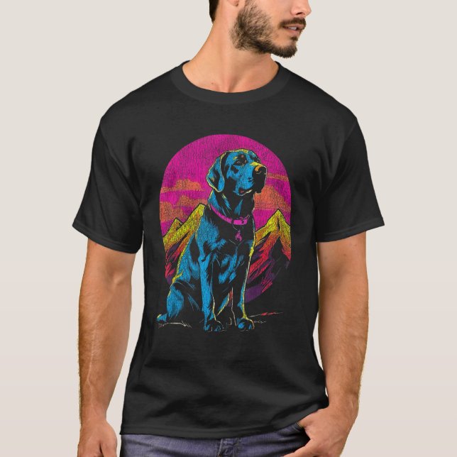 Labrador Hund-popkonst för Hundälskare T Shirt (Framsida)
