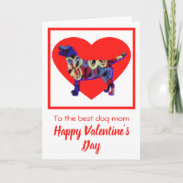 Labrador Hund Red Valentine Day Greeting Card Tack Kort