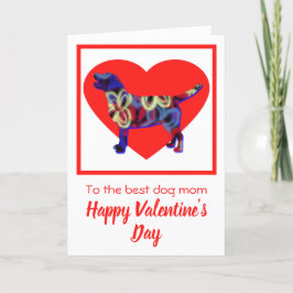 Labrador Hund Red Valentine Day Greeting Card Tack Kort