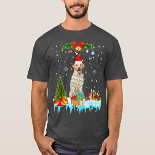 Labrador Hund Santa Hat Reindeer jul Ljus T Shirt