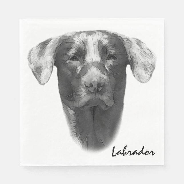 Labrador Hund snyggt Pappersservett (Framsidan)