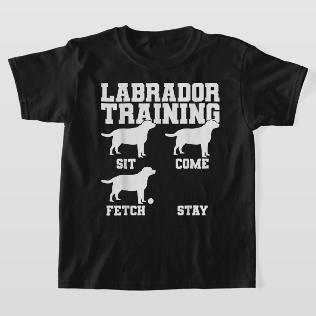 Labrador Hund Trainer T Shirt (Laydown)