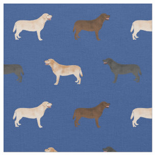 Labrador hundar royal blue tyg