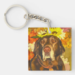 Labrador i blommor