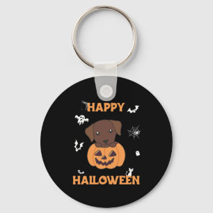 Labrador i Pumpkin Cute Hundar Happy halloween Nyckelring