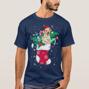 Labrador i Sock Funny jul Ljus Pajama San T Shirt