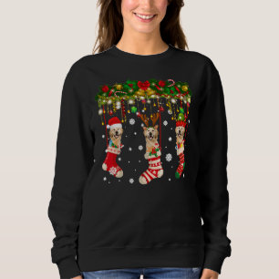 Labrador i Sock Julafton Reindeer Santa T Shirt