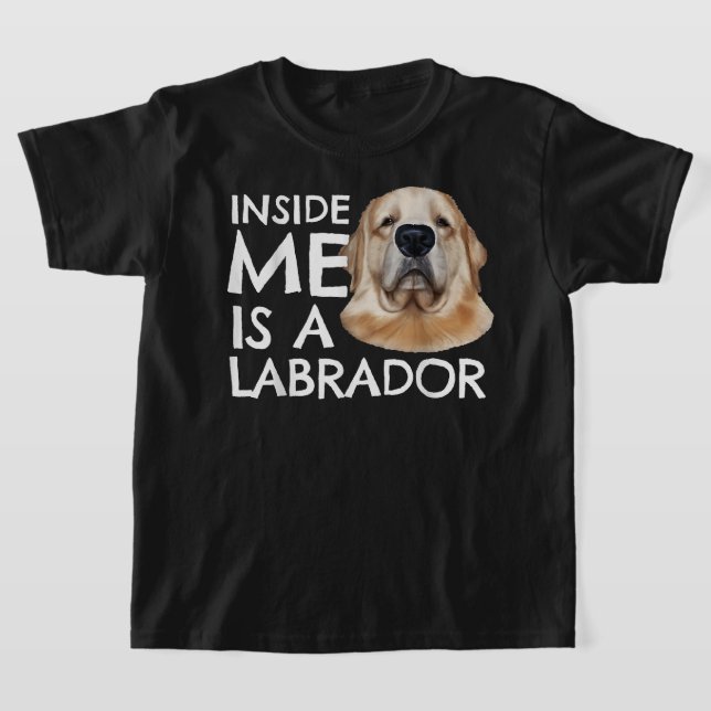 Labrador Inside Me Clothes Funny Kids Labby Gift L T Shirt (Laydown)