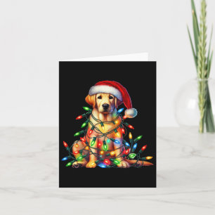 Labrador jul Ljus Santa Hat Hund älskare Kort