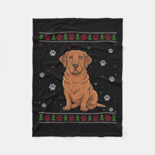 Labrador jul Sweater Julafton Pet Animal Hund Lov Fleecefilt