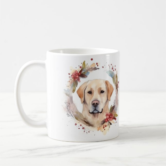 Labrador, julafton, Festive Valp Kaffemugg (Vänster)