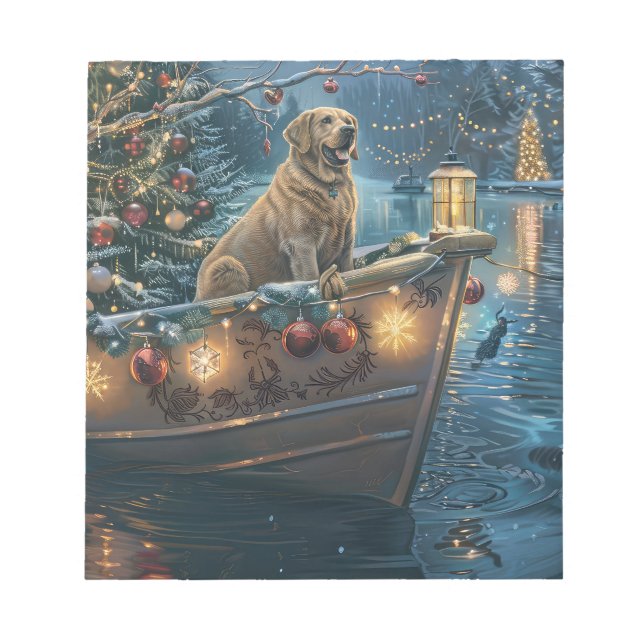 Labrador Julfirande resa Anteckningsblock (Framsida)
