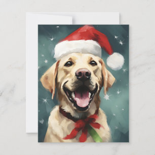 Labrador Julpenselmålning av grafik Julkort
