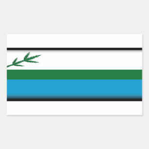 Labrador (Kanada) flagga Rektangulärt Klistermärke