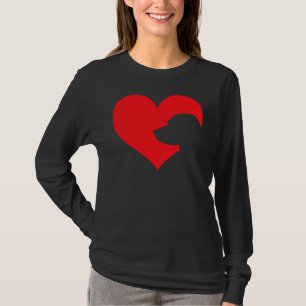 Labrador Kärlek för lab Retriever Heart Long T Shirt
