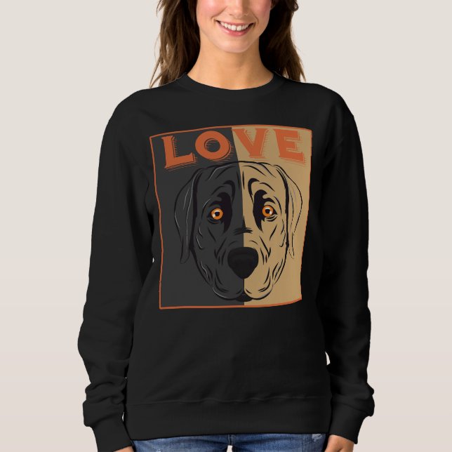 Labrador Kärlek Hund T Shirt (Framsida)