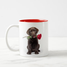 Labrador Kärlek Två-Tonad Mugg