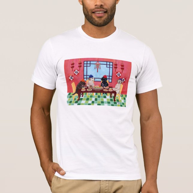 Labrador kinesrestaurang t shirt (Framsida)
