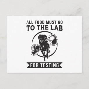 Labrador Lab för testning av Retriever Hund Funny Vykort