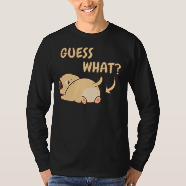 Labrador Lab Hund Butt Owner Idea Tecknad T Shirt (Framsida)