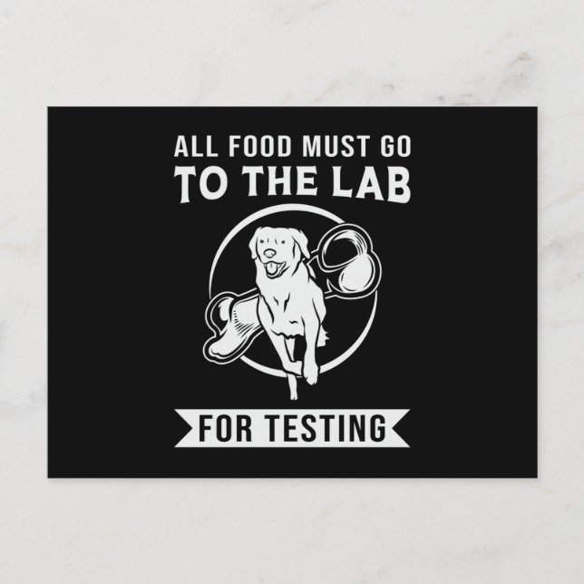 Labrador Labbet För Testning Retriever Hundälskare Vykort (Framsida)