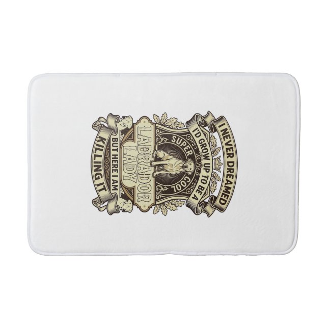 Labrador Lady Dog Crown Shield_1 Badrumsmatta (Framsidan)