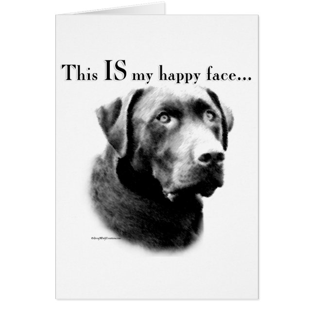 Labrador Lycklig Ansikte Hälsningskort (Framsidan)