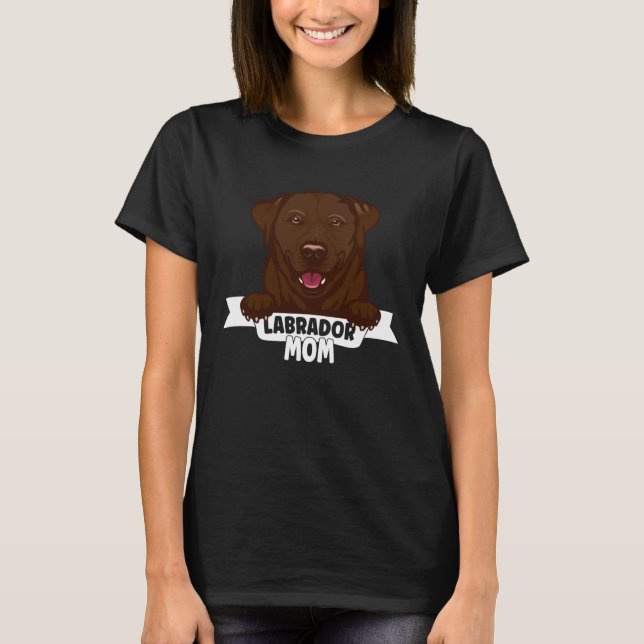 Labrador Mamma brun Lab-choklad Labrador Retrieve T Shirt (Framsida)