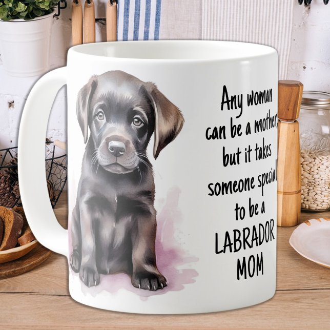 Labrador Mamma Cute Trendig Puppy Hund Kaffemugg (Skapare uppladdad)