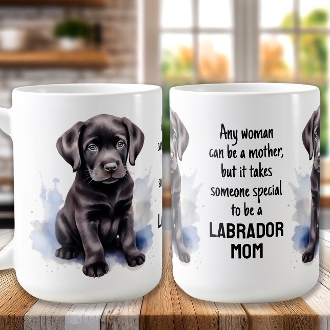 Labrador Mamma Hund älskare Cute Mors dag Puppy Kaffemugg (Skapare uppladdad)