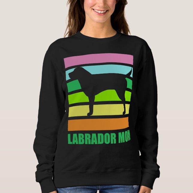 Labrador Mamma Retro T Shirt (Framsida)
