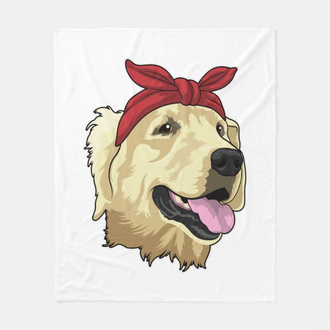 Labrador med Bandana Fleecefilt (Framsidan)