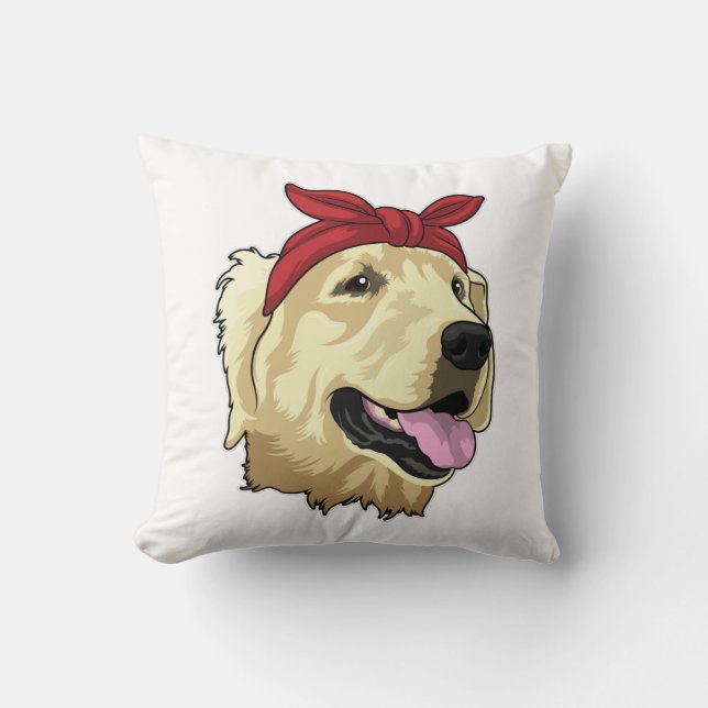 Labrador med Bandana Kudde (Framsida)