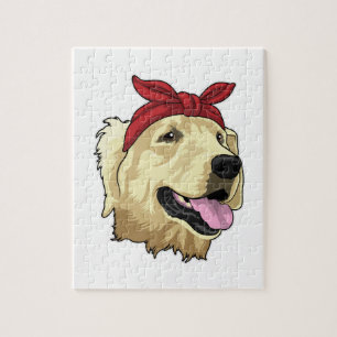 Labrador med Bandana Pussel