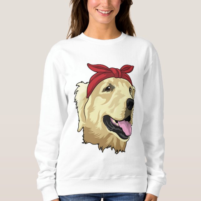 Labrador med Bandana T Shirt (Framsida)