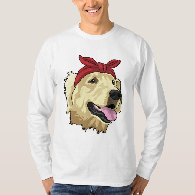 Labrador med Bandana T Shirt (Framsida)