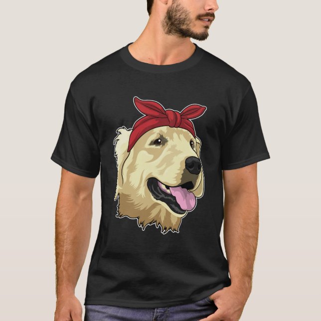 Labrador med Bandana T Shirt (Framsida)