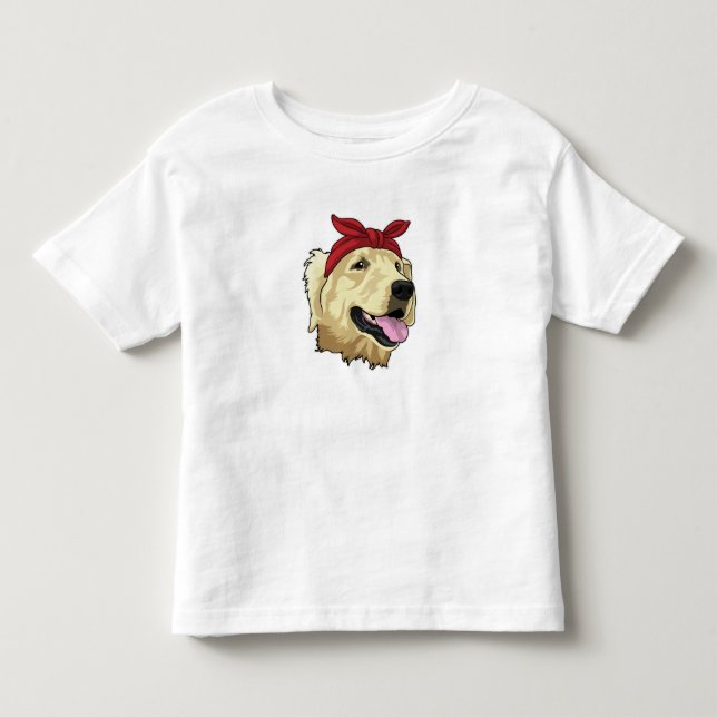 Labrador med Bandana T Shirt (Framsida)