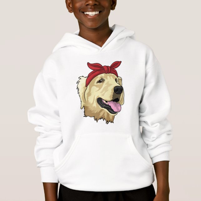 Labrador med Bandana T Shirt (Framsida)
