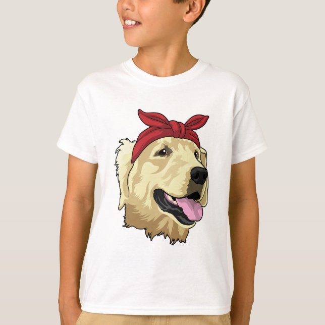 Labrador med Bandana T Shirt (Framsida)