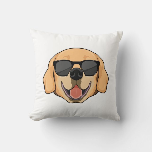 Labrador med solglasögon kudde (Framsida)