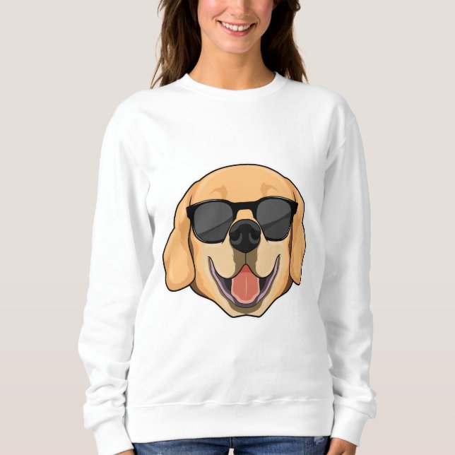Labrador med solglasögon t shirt (Framsida)