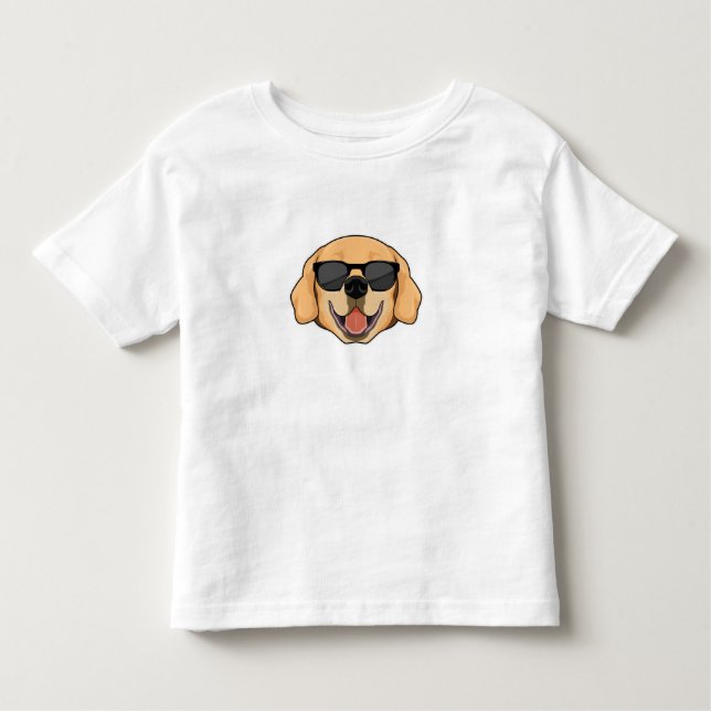 Labrador med solglasögon t shirt (Framsida)