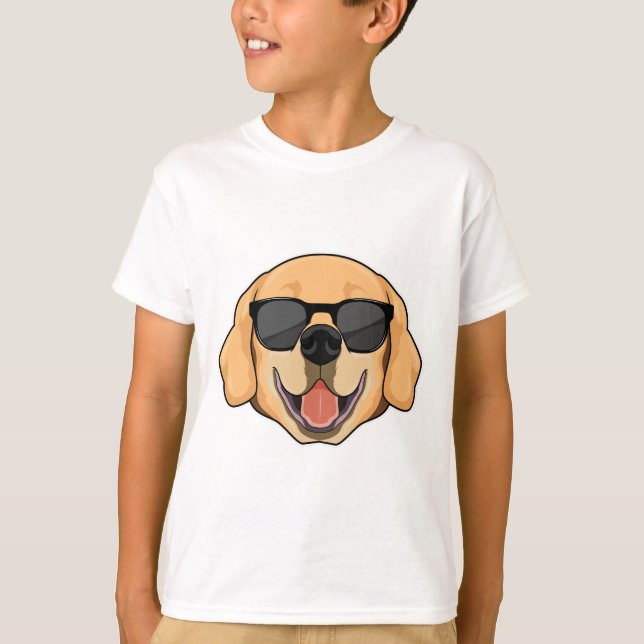 Labrador med solglasögon t shirt (Framsida)
