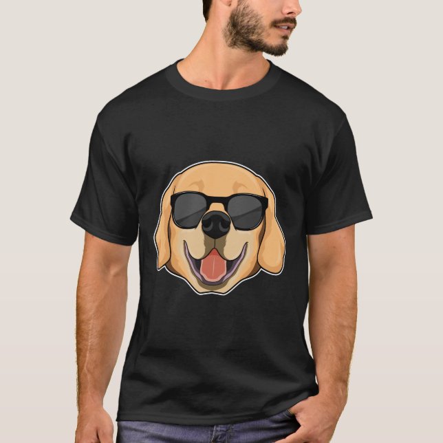 Labrador med solglasögon t shirt (Framsida)